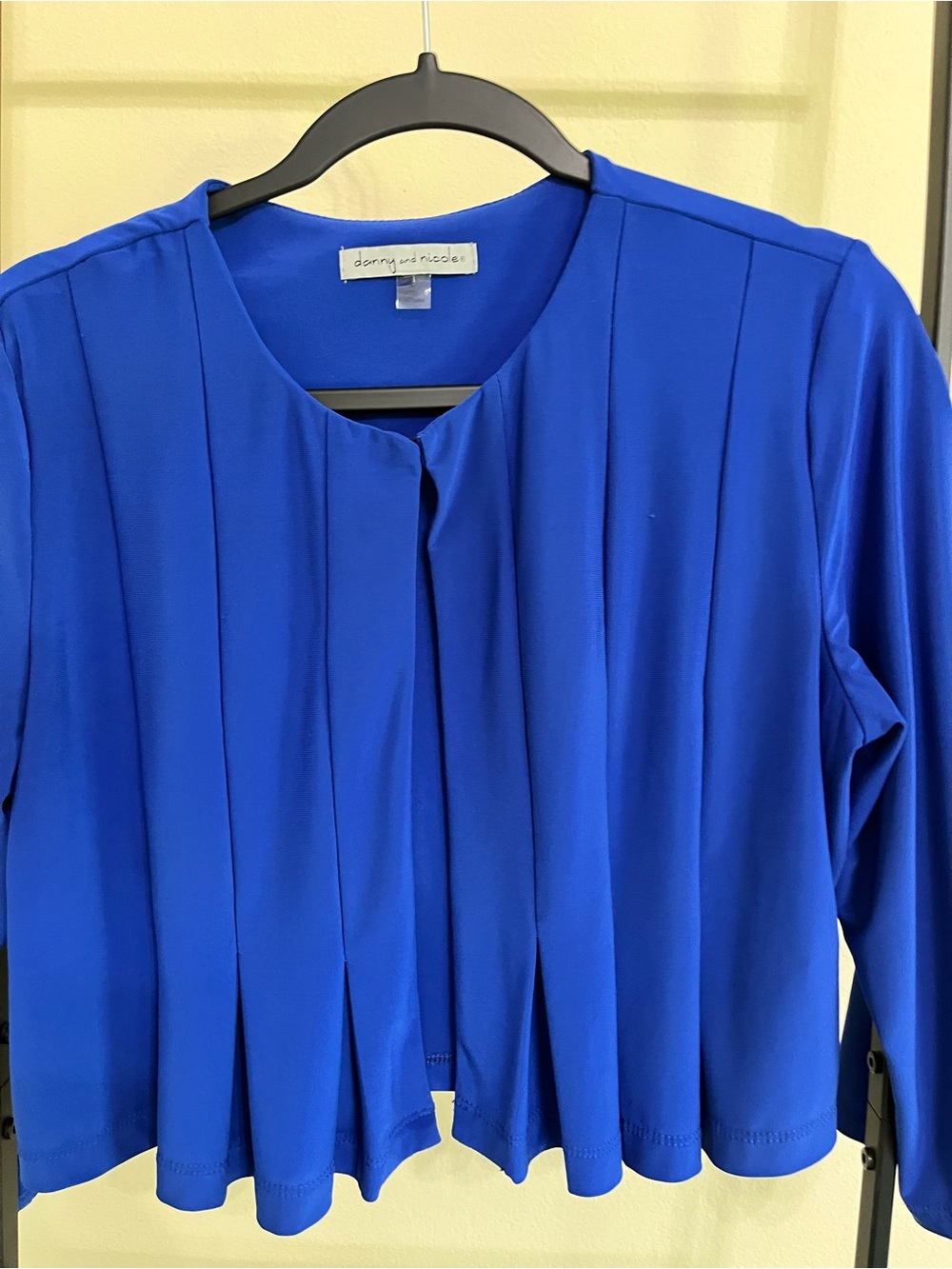 Danny & Nicole Pleated Royal Blue Cardigan Jacket L